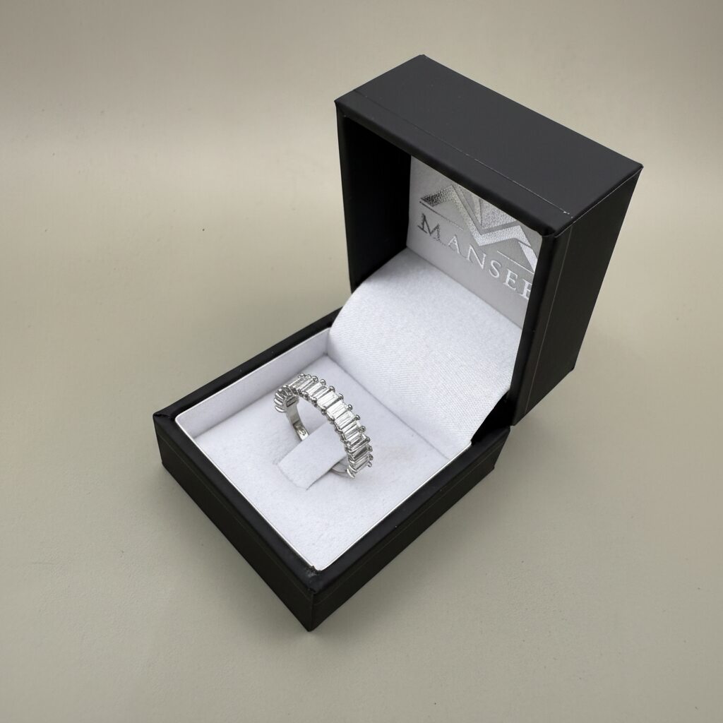 Baguette-cut eternity band