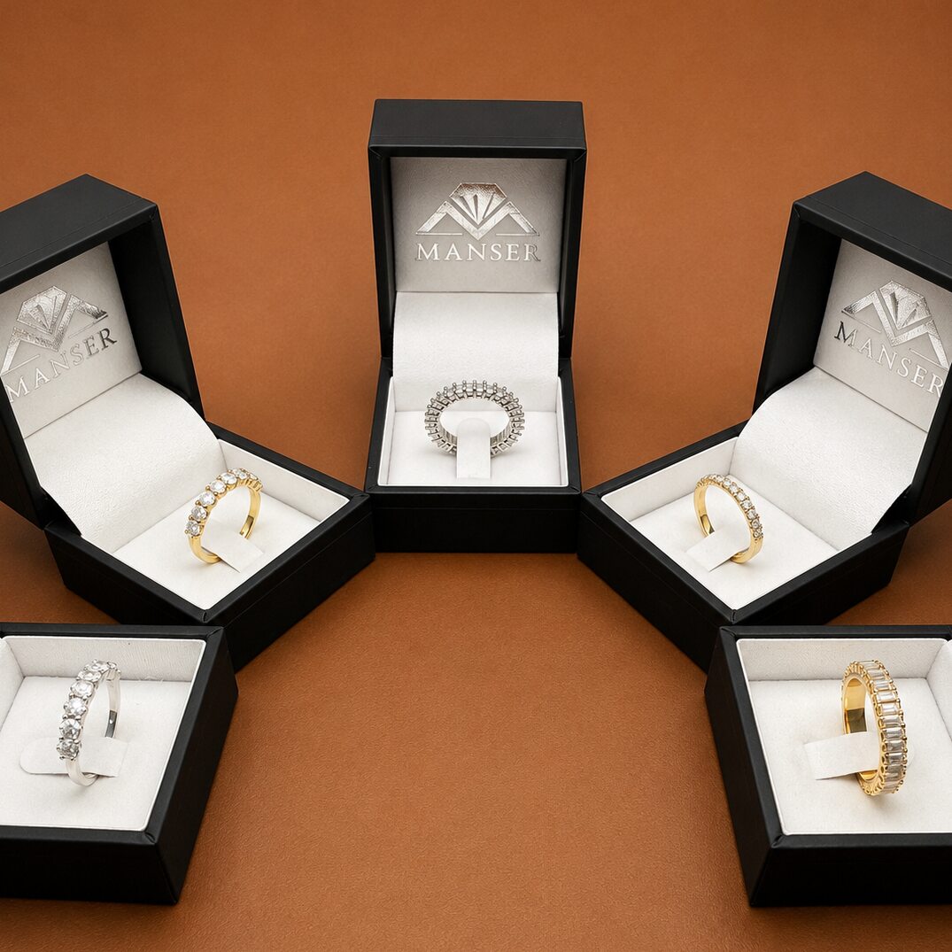 A selection of eternity bands